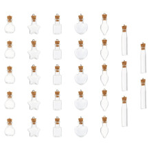 120 Unidades Frascos De Vidrio Transparente Con Corchos Para