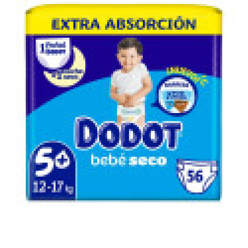 Couches DODOT EXTRA STAGES taille 5 12-17 kg 56 unités
