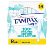 Casquette régulière TAMPAX 100 % COTON BIOLOGIQUE 14 unités
