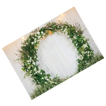 Feest Achtergrond Doek Vinyl Bloemkrans Voor Trouwfoto's