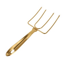 1Pc Stainless Steel Turkey Lifter Fork Golden Outdoor Grilling Tool