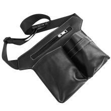 1Hair Cutting Waist Pouch Zwart PU Beschermend En Licht