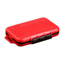 Caja Almacenamiento A Caídas Para Cámara Y Tarjeta (Rojo)
