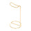 1Pc Practical Golden Alloy Headset Bracket Stable Holder for Desk Use 1