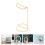 1Pc Practical Golden Alloy Headset Bracket Stable Holder for Desk Use 4