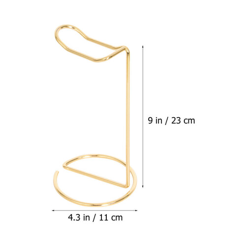 1Pc Practical Golden Alloy Headset Bracket Stable Holder for Desk Use 1