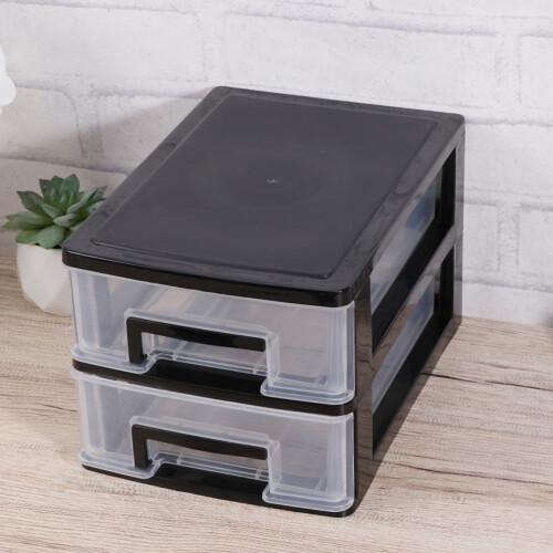 2St Compacte Opbergdoos Met Lade Voor Desktop En Sundries 1