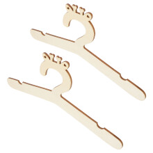 2St Beige Hangers Voor Babykleertjes En Huisdecoratie
