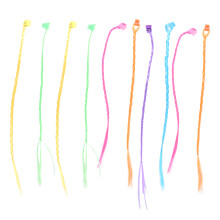 12 Pezzi Extension Intrecciate Con Clip Per Pettini Colorati