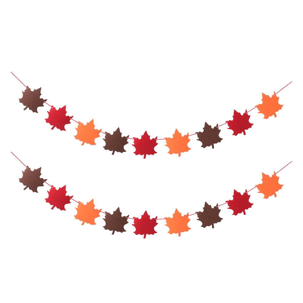 Wianek W KształCie LiśCi Klonu Z Filcu Na DzięKczynienie-image