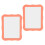 2Pcs Locker Mirror Magnet Orange with High Definition 11