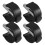 16Pcs Adjustable Black Cane Clips Nonslip Walking Stick Handle Clamps 1