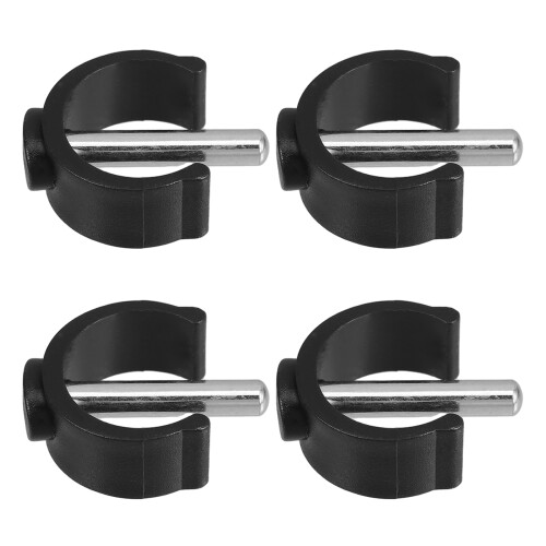16Pcs Adjustable Black Cane Clips Nonslip Walking Stick Handle Clamps 1