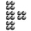 16Pcs Adjustable Black Cane Clips Nonslip Walking Stick Handle Clamps 4