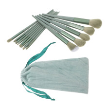 1Set Kunstvezel Make-Up Borstelset Met Slijtvast Plastic Handvat