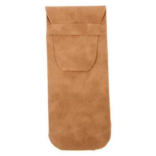 Khaki Zachte Leren Brillentas Multifunctioneel Elegant Design 2