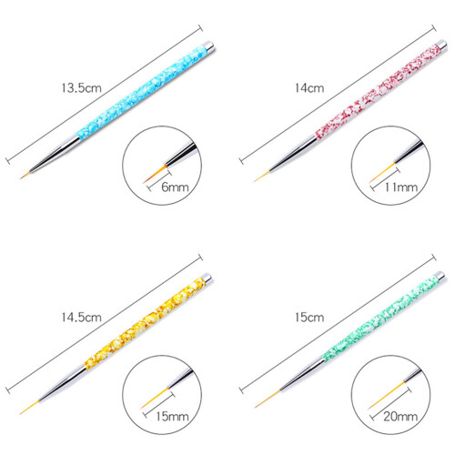 4Pcs Pincel Para Unhas Linha Profissional 1