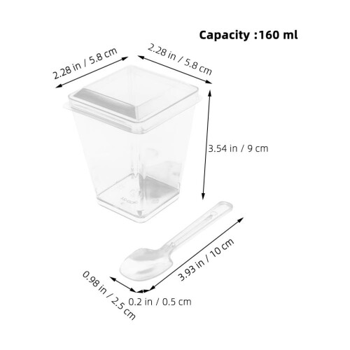 Conjunto De Taças Para Transparentes Com Colheres 1
