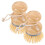 2Pz Spazzole Cucina Resistenti in Bamboo Khaki Per Piatti E 1