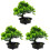 3 Unidades De Árvore De Bonsai De Artificial Vaso 4
