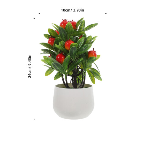 Adorno De Escritório Com Planta Artificial E Falsa Vaso 2