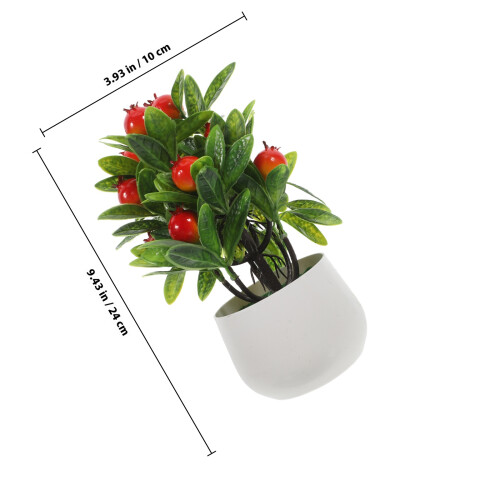 Adorno De Escritório Com Planta Artificial E Falsa Vaso 1