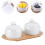 Set Saladekom Keramisch Met en Dienblad (Wit) 7