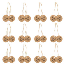 200Sets Duurzame Kraft Papier DIY Hangers Met Bedanktekst