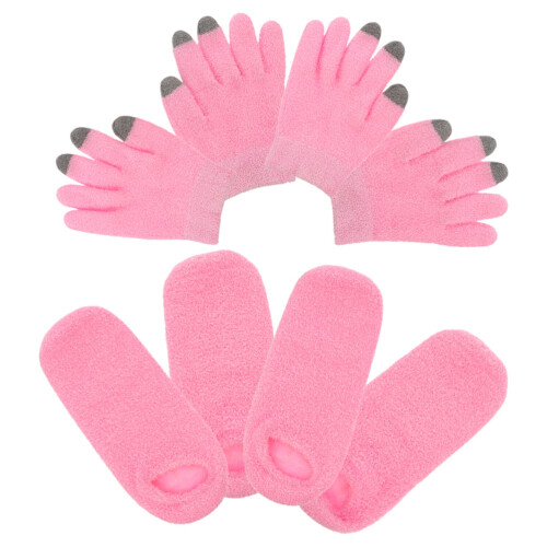 2 Pares De Luvas E Hidratantes Com Gel Antiderrapante Para E Pés