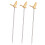 3Pcs Para Aço Inoxidável Espetinhos 6