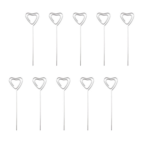 10 Unidades Acero Inoxidable Corazón Para Y