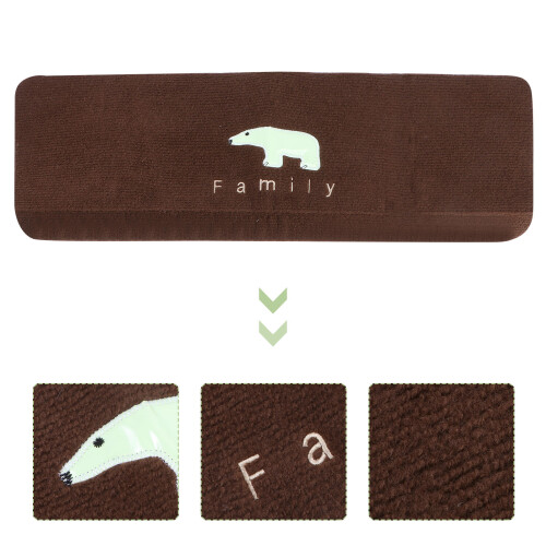 1Pc Luminous Polyester Floor Cushion Non-Slip Brown Home Mat 2