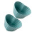 2 Piezas Forma Corazón Para Ensalada Azul 3
