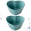 2 Piezas Forma Corazón Para Ensalada Azul 11