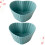 2 Piezas Forma Corazón Para Ensalada Azul 9