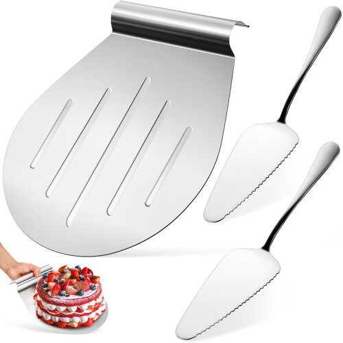 2 Stuks Cake Servers Rvs Voor En Pizza 1