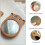 2St Mini Make-Up Spiegel Hout Compact Voor 10