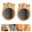 2St Mini Make-Up Spiegel Hout Compact Voor 3