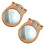 2St Mini Make-Up Spiegel Hout Compact Voor 4