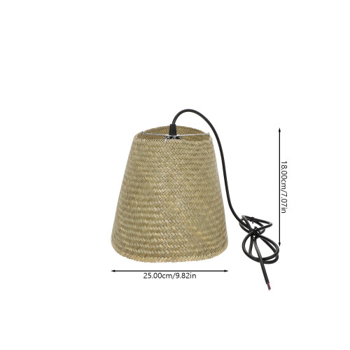 1St Eenvoudige Stro Geweven Plafondlamp Voor Thuis 1