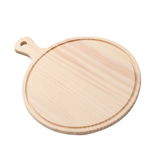 1 Para Pizza De Madera Redonda Beige 2