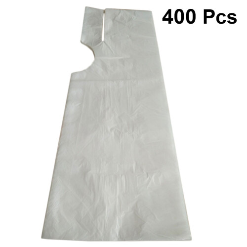 400Pcs Transparent Disposable Barber Accessories Pe Protective Apron 1