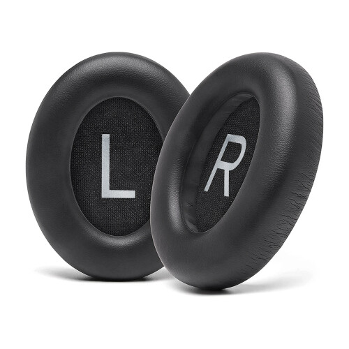 Ear pads sheepskin leather 1 pair Black