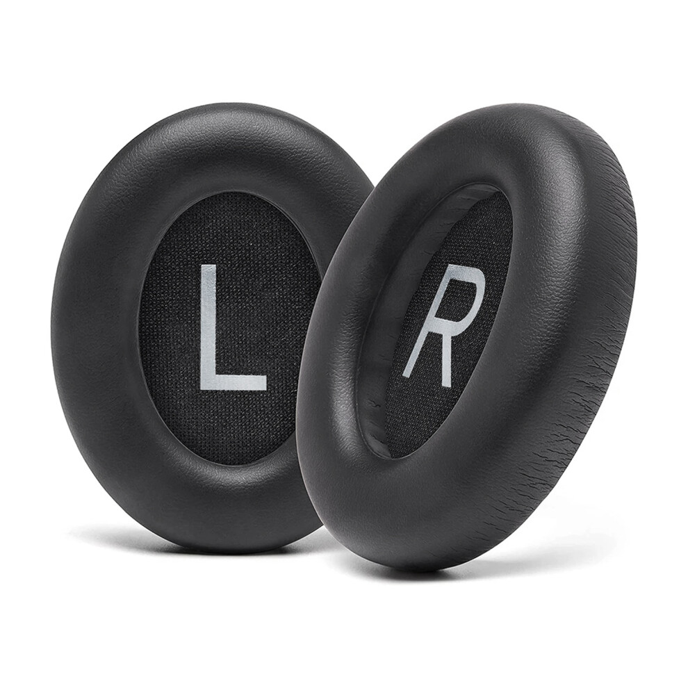 Inf Black Ear Pads Sheepskin Leather 1 Pair