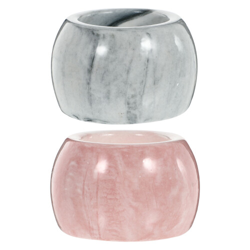 2Pcs Creative Marble Ceramic Electric Toothbrush Stand Pink 2