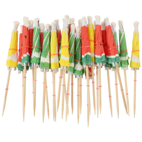 50 Pezzi Ombrellini Hawaiani Per Cocktail Frutta E Cupcake