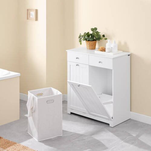 SoBuy Bathroom Cabinet with Laundry Baskets 2