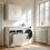 SoBuy Bathroom Cabinet with Laundry Baskets 2