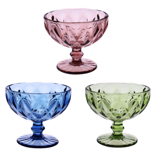 3 Pezzi Bicchiere Per Ciotole Decorative Per Gelato 2