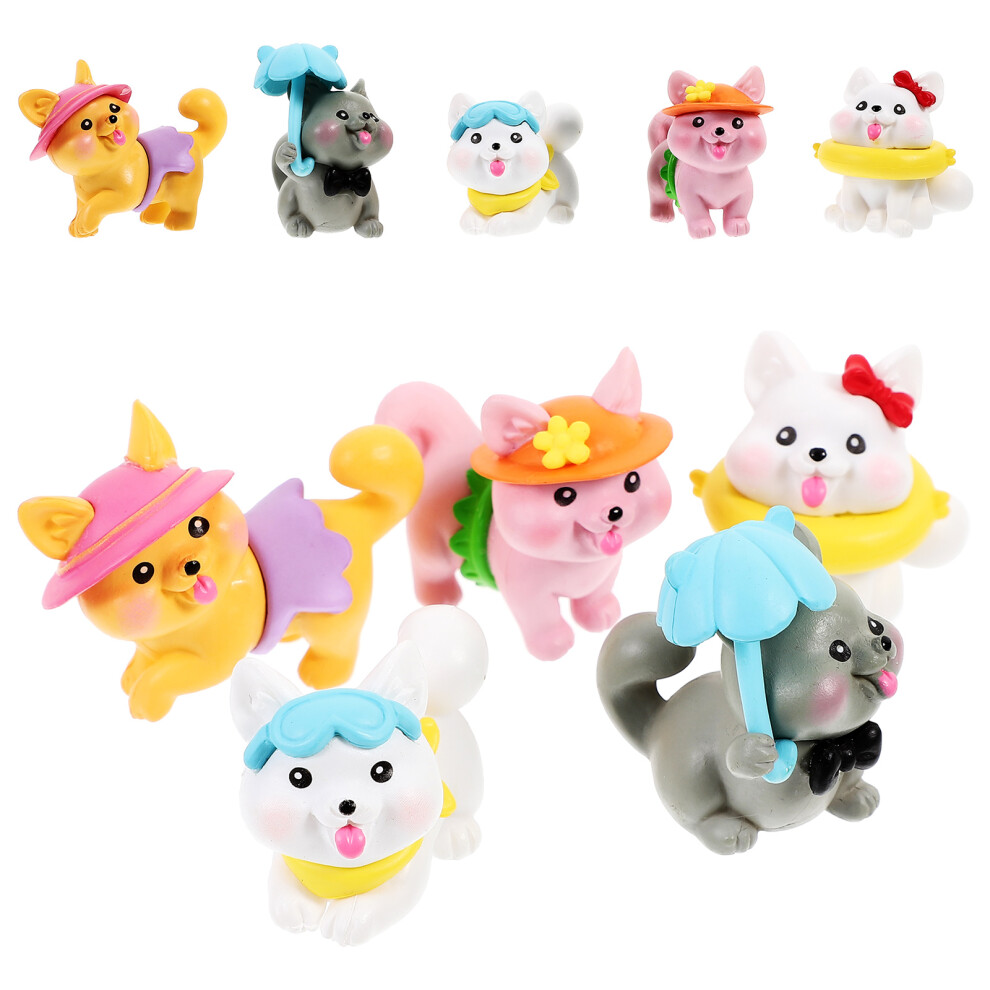 10 Sztuk Miniatury Figurki PsóW Hawajskich-image